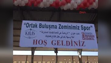 Kilis'te Türk ve Suriyeli çocuklar maç yaptı