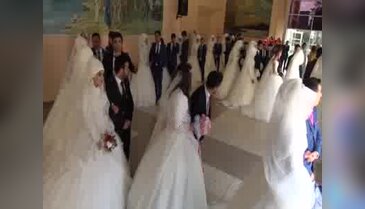 Toplu Düğün Şöleni'nde 45 yıldır evli çift muradına erdi