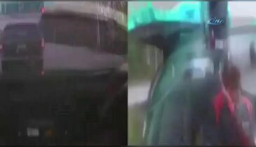 Burnu bile kanamadan kurtuldu