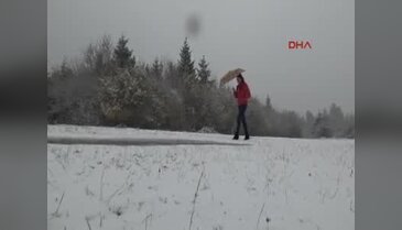 Kartalkaya beyaza büründü