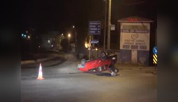 Takla atan otomobilde 1 kişi yaralandı