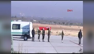Fırat Kalkanı'nda şehit olan yüzbaşının cenazesi, Ankara'ya gönderildi