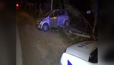 Bursa'da çaldıkları araçla kaza yapıp kaçtılar!