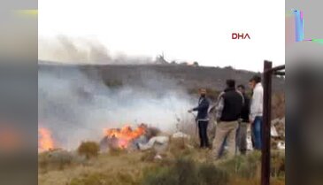 Çeşme'de kopan yüksek gerilim hattı 5 hektar makilik alanı yaktı