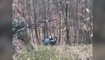Bursa'da şarampole uçan uzman çavuş, havaya ateş edince bulundu