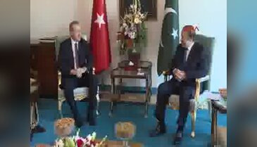 Erdoğan'ın Pakistan Başbakanı Şerif ile baş başa görüşmesinin görüntüleri