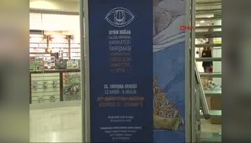 Ödül alan karikatürlerin sergisi açıldı