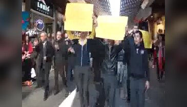 Gaziantep'te Halep Çarşısı esnafından yıkım kararına protesto