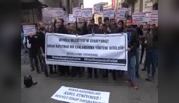 Beyoğlu'nda "eğlence mekanları kapatılmasın" eylemi