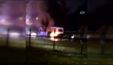 Antalya'da zincirleme kaza: 1 araç alev alev yandı
