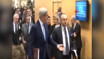 Çavuşoğlu, Kerry ile Brüksel'de baş başa görüştü