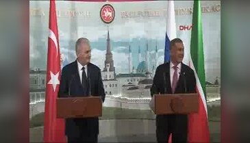 Başbakan Yıldırım ve Tataristan Cumhurbaşkanı ortak basın toplantısı düzenledi