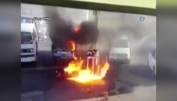Benzin istasyonunda dehşet anları