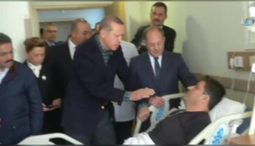 Cumhurbaşkanı Erdoğan yaralıları ziyaret etti