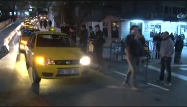 Taksicilerden teröre sessiz protesto