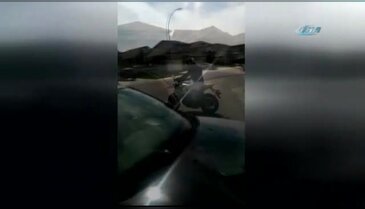 Yeni motosikletini denerken garaja daldı