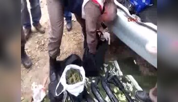 Park halindeki otomobilde çok sayıda silah ele geçirildi
