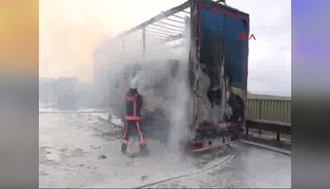 TEM'de TIR yangını! - 2