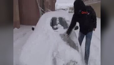 Van'da kar yolları kapattı