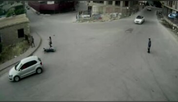 Mut'ta yaşanan trafik kazaları kamerada