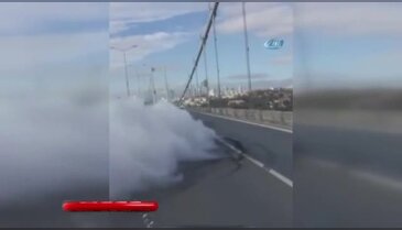 Köprüyü kapatıp drift yaptılar