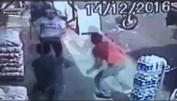 Hırsızın kaçışı, uçan tekmeyle bitti