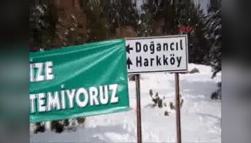 Köylüler çimento fabrikası kurulmasına tepki gösterdi