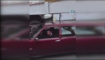 İddiaya girdi, vincin altında geçti