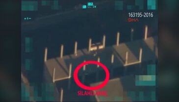 El Bab bölgesindeki DEAŞ'a ait silahlı aracın imha edilme anı