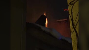Suriyeli ailenin kaldığı dairede yangın