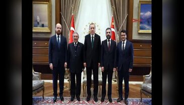 Cumhurbaşkanı Erdoğan, İbn-i Haldun Üniversitesi heyetini kabul etti