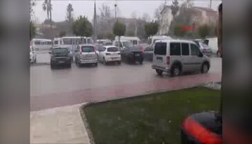 Manavgat'ta dolu yağışı
