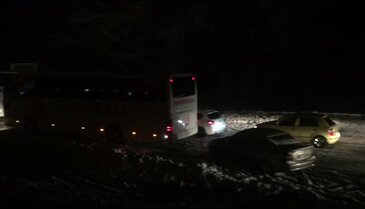 Bursa'da TIR kaydı yol ulaşıma kapandı