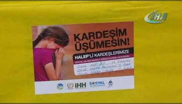 Öğrencilerden Halep'teki çocuklara anlamlı yardım