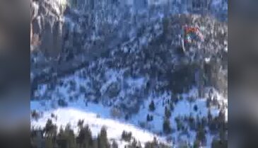 Karla kaplı Spil'e ziyaretçi akını
