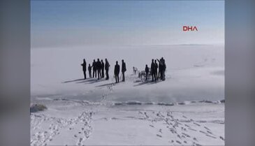 Donan göl eğlence alanına dönüştü