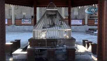 Erzurum'da şadırvanlar buz tuttu