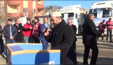Siirt'ten Halep'e insanı yardım tırları gönderildi