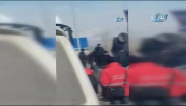 Zırhlı polis aracı takla attı