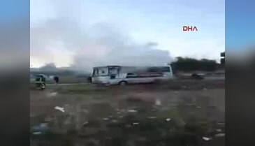 Çalıştığı midibüsü ateşe verdi