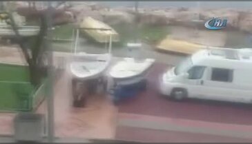 Bursa Gemlik'te tekne yangını