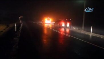 Buzlu yolda trafik kazası: 1 yaralı