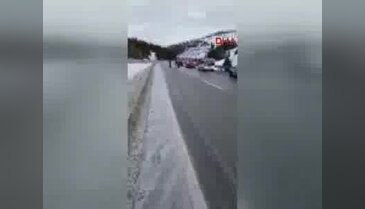 Afyon'da 11 aracın karıştığı zincirleme kaza meydana geldi