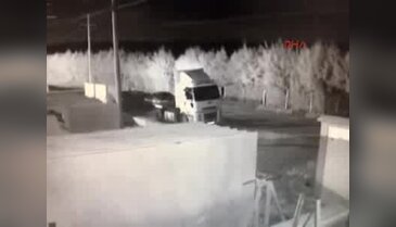 Mazot hırsızları güvenlik kamerasında