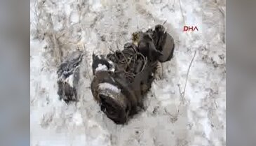Kırgızistan'da düşen kargo uçağından yeni görüntüler