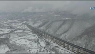 Bolu Dağı'nda eşsiz kar manzarası...