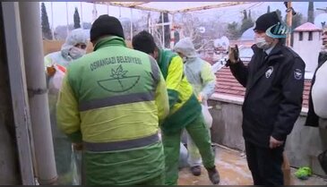 Bursa'da belediye ekipleri çöp evi temizledi
