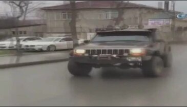 Trafik magandası kameraya yansıdı