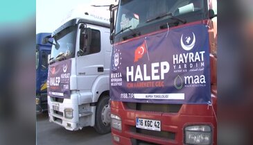 Bursa'dan Suriye'ye yakacak ve gıda yardımı