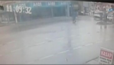 'Geliyorum' diyen kaza güvenlik kamerasında